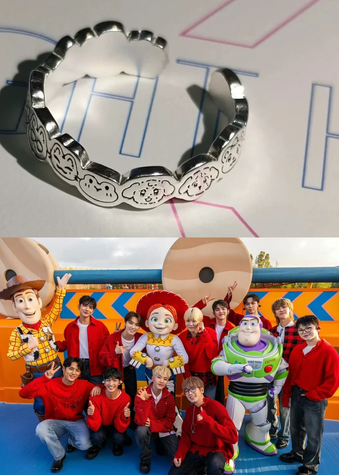 CARAT Exkluzívny prsteň KPOP Idol S.coups Jeonghan The8 Vernon Woozi Jun Seungkwan Dino Podporuje karikatúra Zoo Ring Cute Hand Jewelry