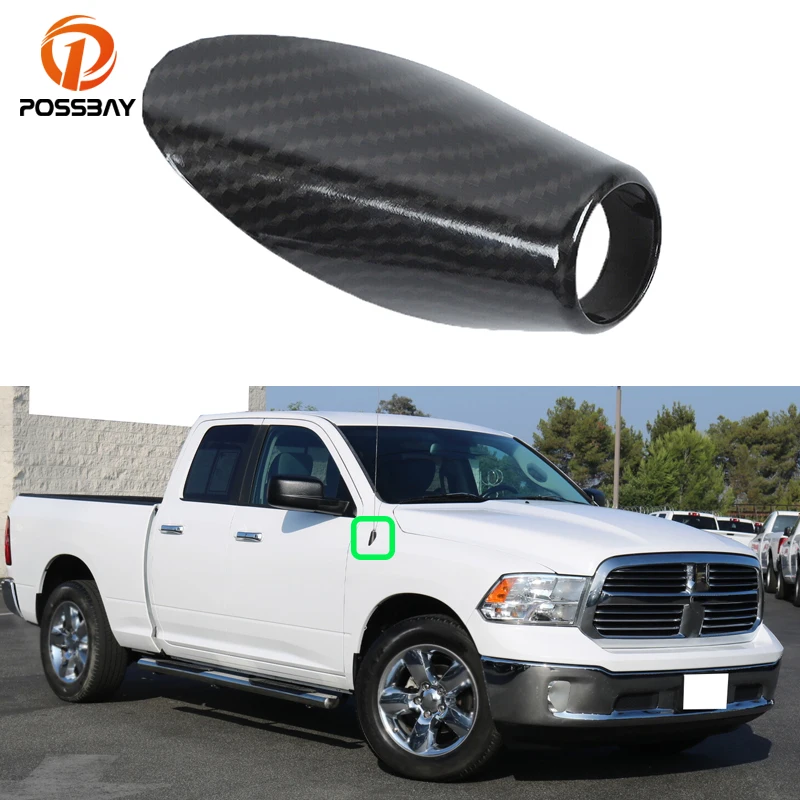 Carbon Fiber Look Look Antenna Base Cover Tinker Folding Decor Cover pre Dodge Ram 1500 2010 2012 2012 2013 2014 2015 2016 2016 2017