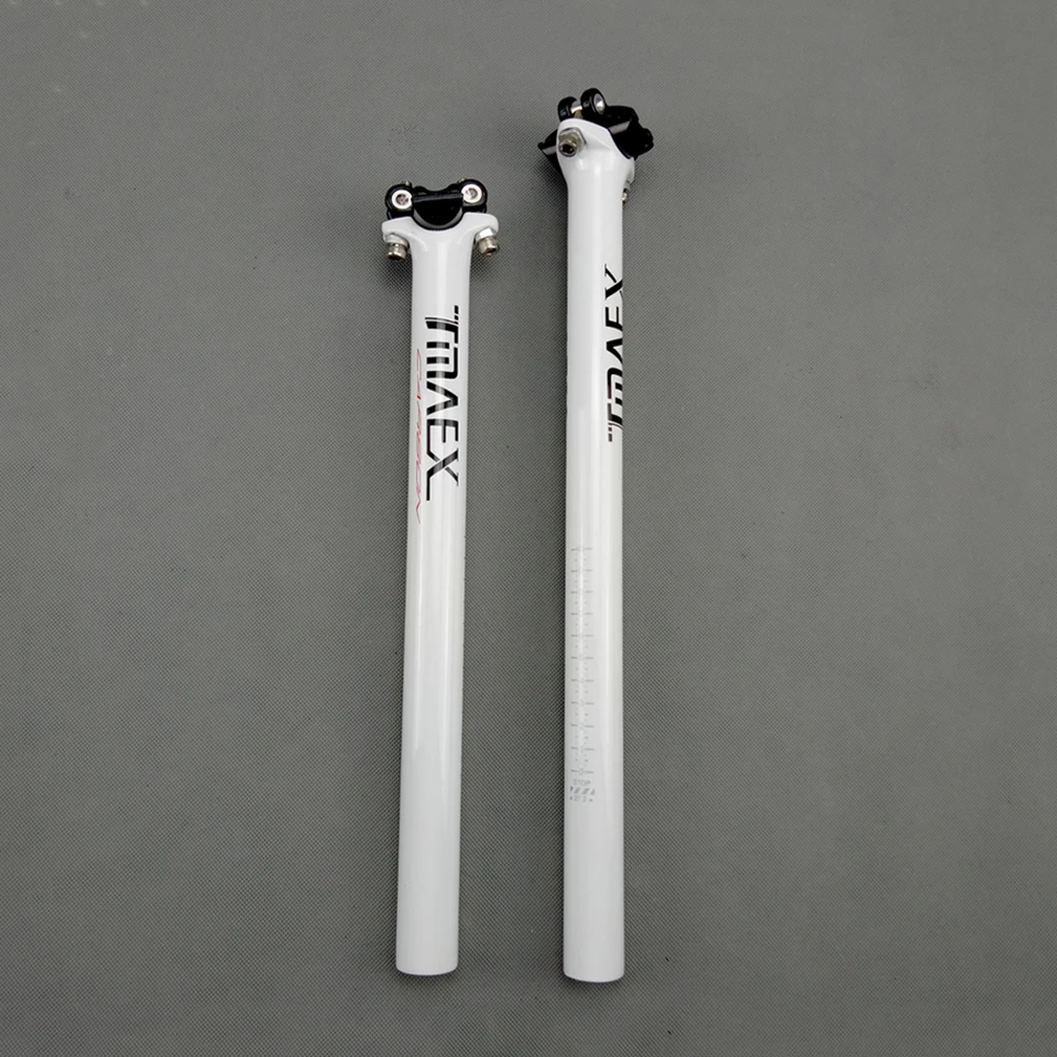 Carbon SELTPOST pre cestné bicykle a horské bicykle, biele miesto sedadiel, 27,2/30,8/31,6x350/400 mm