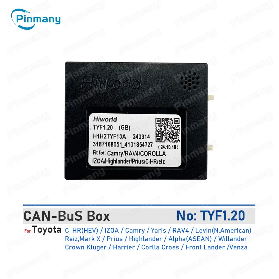 Carbus Adapter Canbus Decoder Tyf1.20 pre Toyota Corolla Yaris Prius Chr Camry Highlander RAV4 HARRIER PREDNÁ LANDER