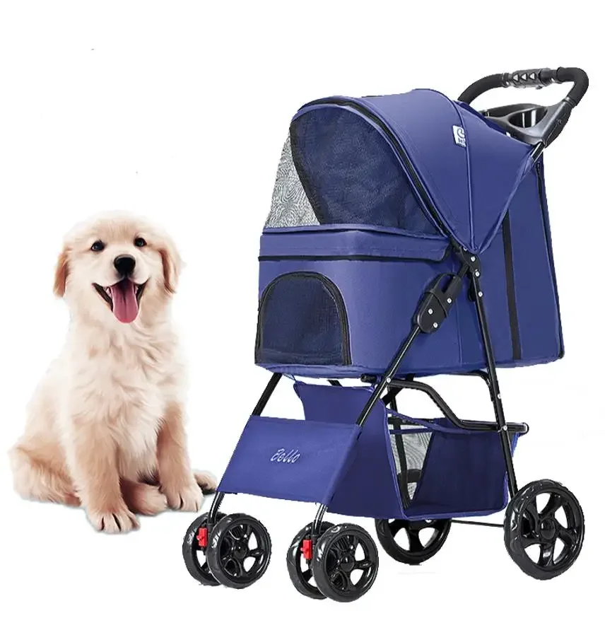 Carrito para perro Easy Walk Skladanie cestovného cestovného miláčika Trolley Cat Cat Cott Nosič pre stredných psov luxusné kočíky pre domáce zvieratá
