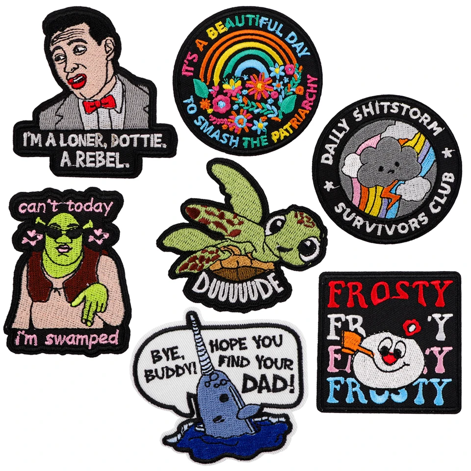 Cartoon Citution Patch vyšívané záplaty na oblečení železo na záplatách na oblečenie pre domácich majstrov pre kupce darčeky pre priateľa