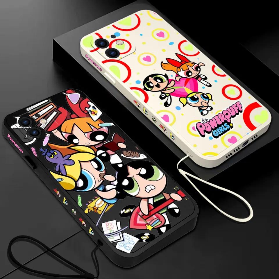 Cartoon The PowerPuffs Girls Pase Pase pre Xiaomi Redmi Poznámka 12 12S 11S 11T 10 10A 10T 10S 9 8 7 Pro Plus 10c 9c 4G 5G Cover