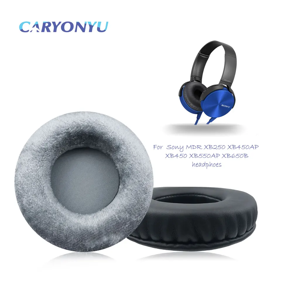 Caryonyu náhradný uší pre uši pre Sony MDR XB250 XB450AP XB450 XB550AP XB650 slúchadlá Zahustenie pamäťových penových vankúšov na uši