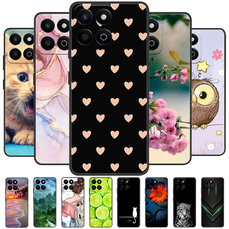 Case for Honor 200 Smart Honor X7C Back Cover Nové módne maľované mäkké silikónové ochranný nárazník pre Honor 200 Smart X7C Coques