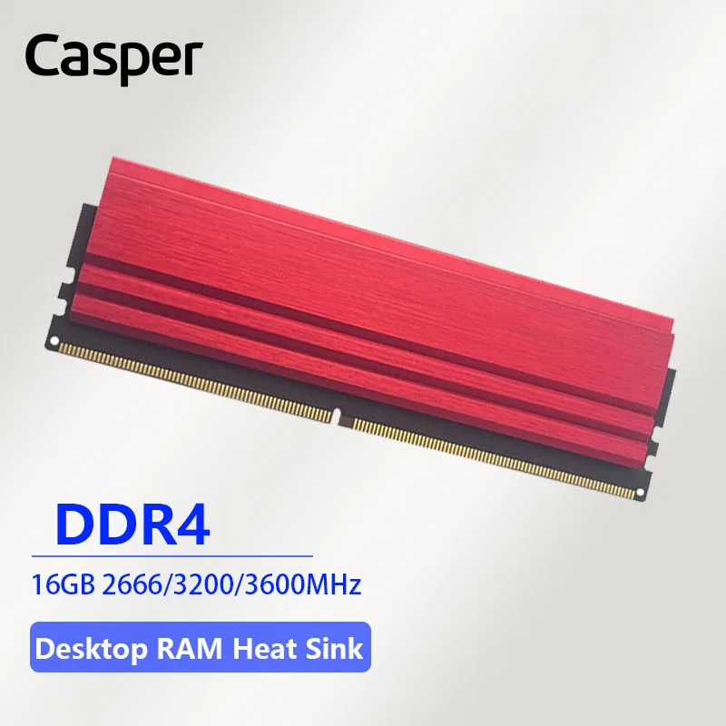 Casper Gaming Pamäť DDR4 3200MHz 16 GB Mecha chladiaca vesta 2666/3600MHz Desktop Comat RAM RAM RAM RUN Softvér Rýchle (červená)