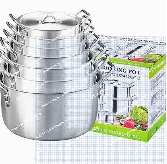 Cast hliníkový riad sada 7 -dielných kuchárskych kvetináčov Non Stick Home Kitchen Hliník