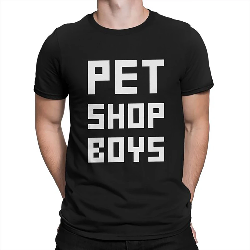 Cast Mens Tričko Crewneck T Tirlts Pet Shop Boys Vytlačený krátky rukáv TEE Top