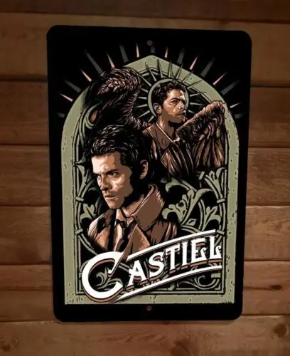 Castiel Supernatural 8x12 kovový stenový znak plagát