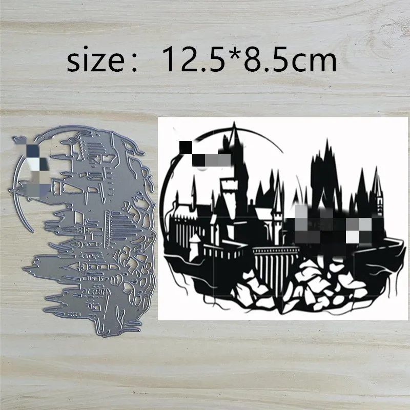 Castle House Frame Metal Cut Dies Stencils For Scrapbooking Stamp/Foto album Dekoratívne reliéfne reliéf DIY papierové karty