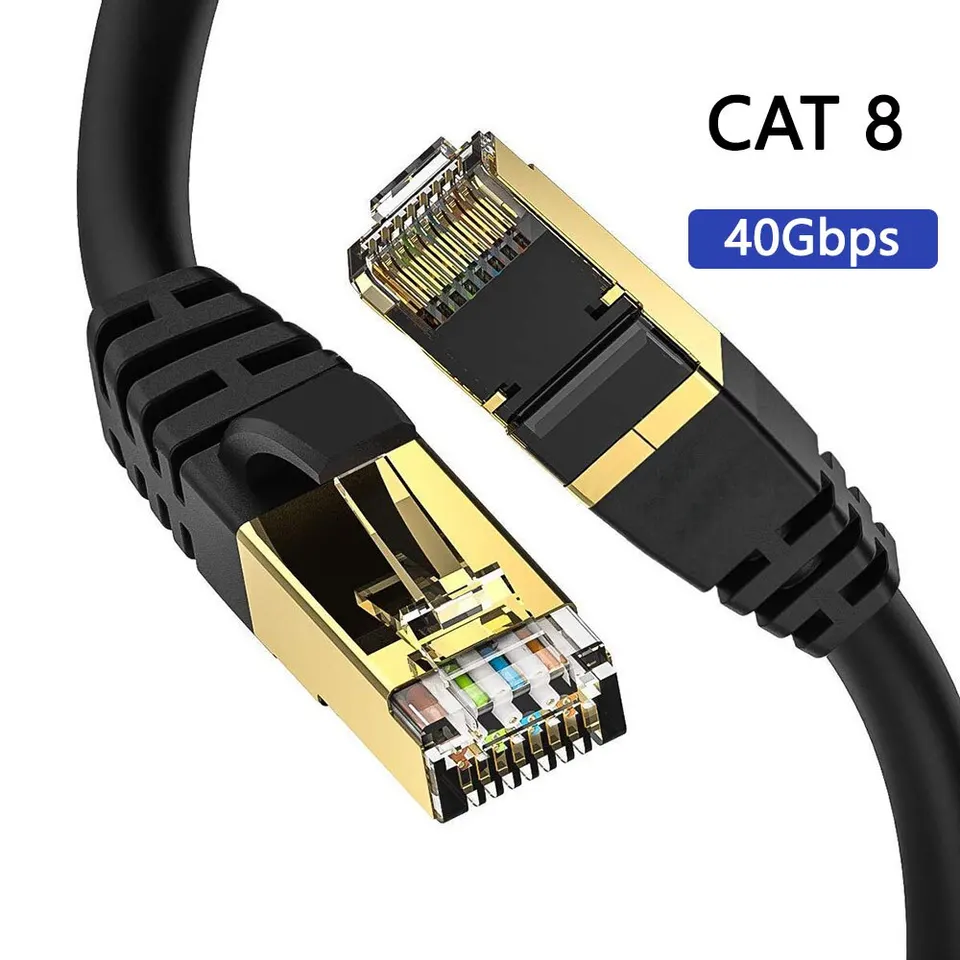 Cat 8 Ethernet Cable LAN Network CAT8 RJ45 Speed ​​Network Cable 40 GBPS 2000 MHz 26awg pre router PC PS4 TV LAPTOP RJ45 Káblová kábla