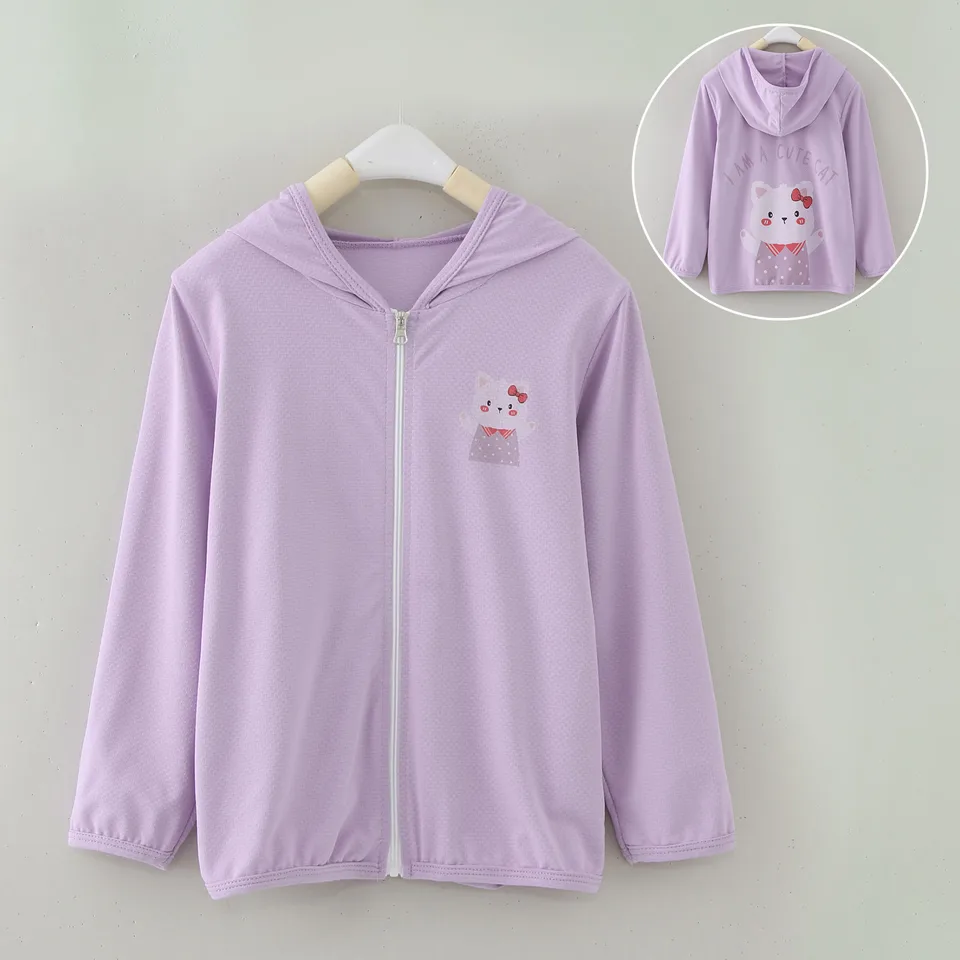 Cat and Girls Clothes Winter batoľa letné chlapci dievčatá s dlhým rukávom slnečné odevy karikatúra vonkajšia detská dievčina kabát 9 mesiacov
