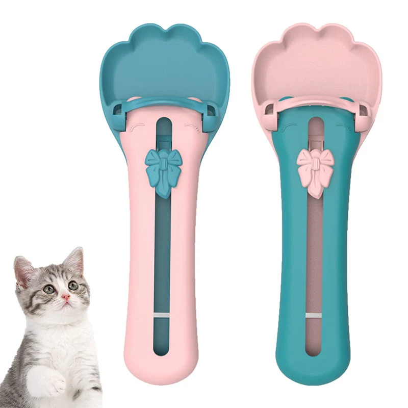 Cat Claw Pet Feed Snacks Snacks Stláčanie potravinovej lyžice na spracovanie mačacích prútov stláčanie kŕmne psa a mačiatko