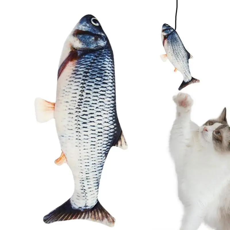Cat Fish Hrace Nabíjateľné pohybujúce sa rybie hračky simulácia vrúcajúca ryby Interaktívna hračka mäkká ryba Platunie hračky na spánok pre domáce zvieratá deti
