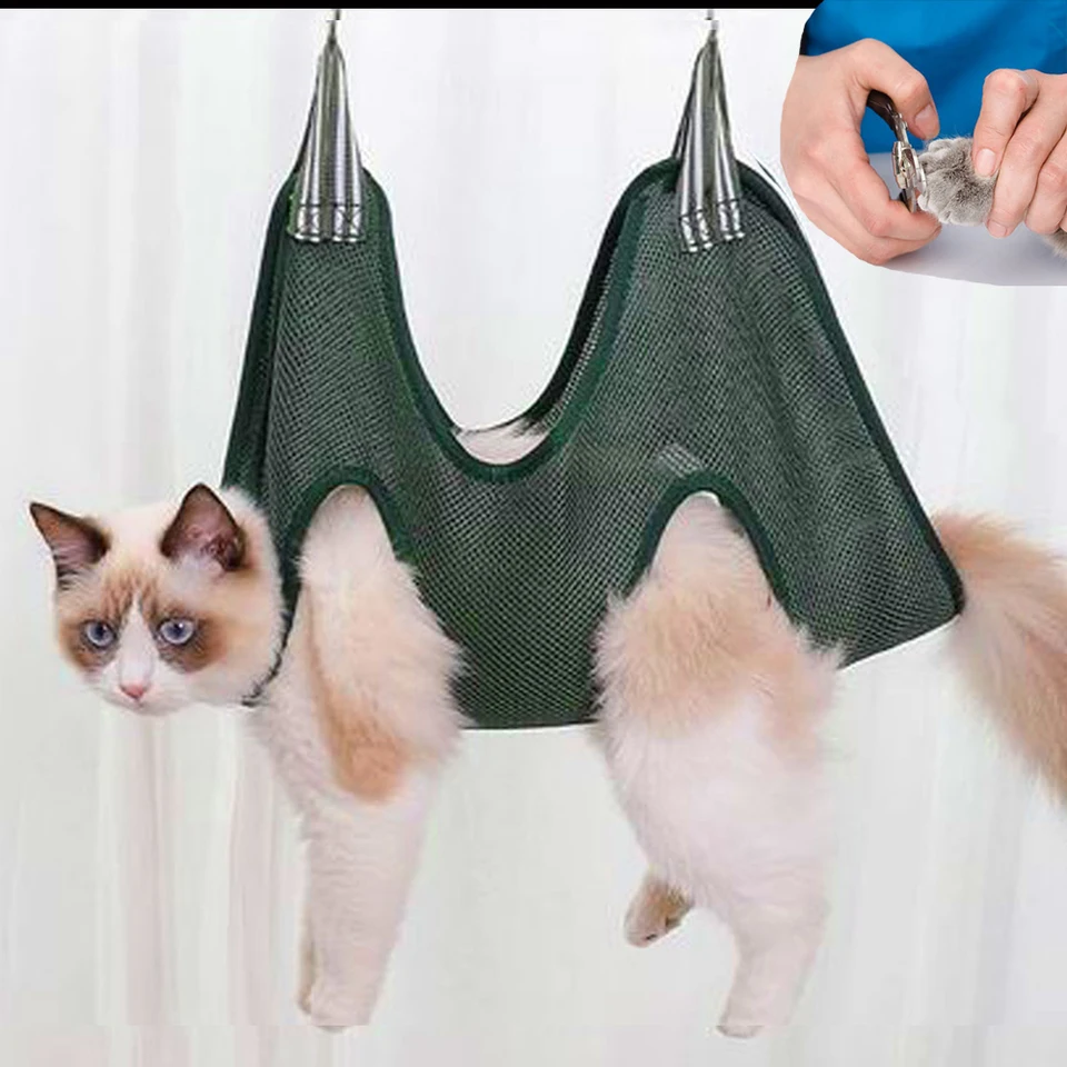 Cat Grooming Hammock Pomocník domácich miláčikov Grooming Hammock Ošliapanie vrecka Šteniatko mačacie klince Orezávanie klipových klipov Malé psi mačky plavky