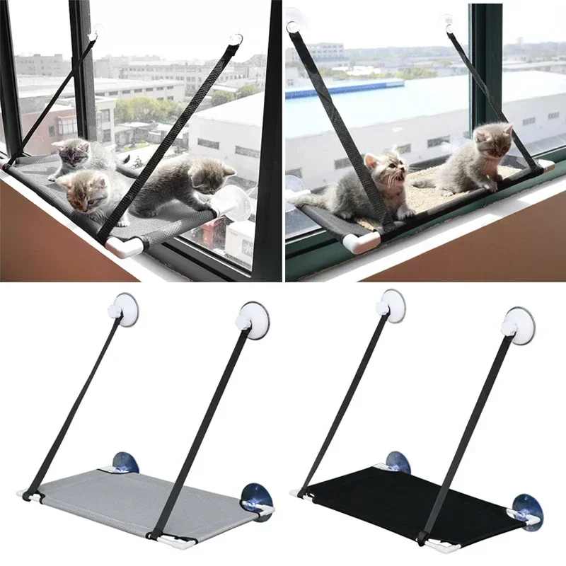 Cat Hammock Window Bed Pet Summer Hammock Domáca posteľ obývacia izba sacie šálka stena zavesenie pet mletie priedušné hojdacie postele