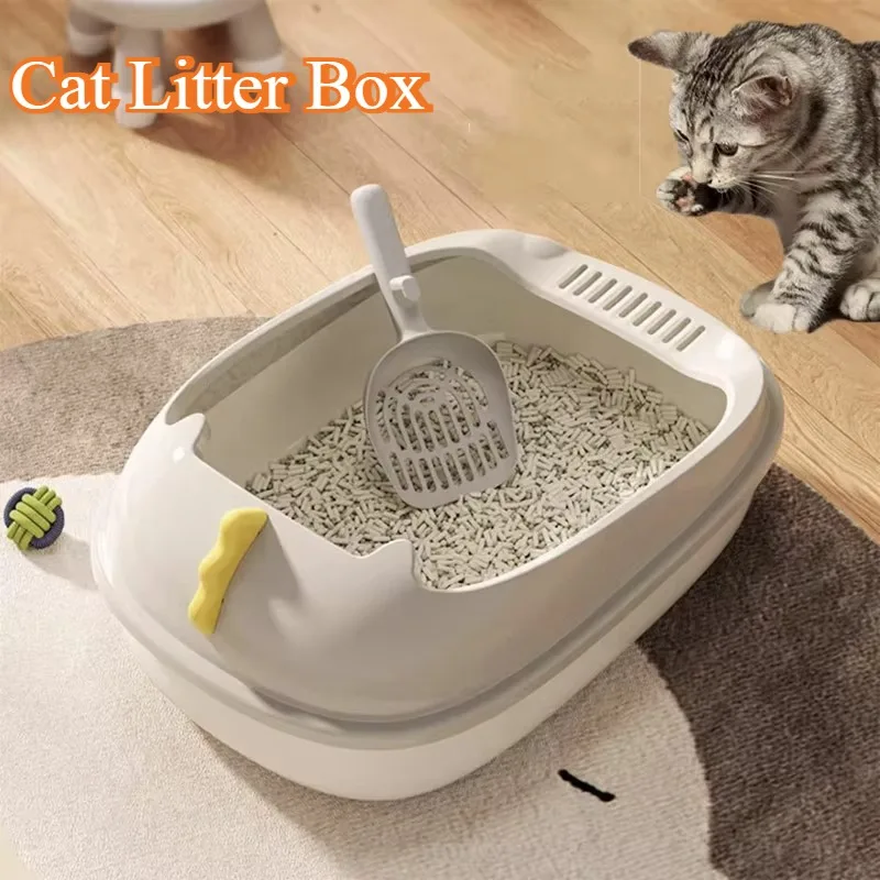 Cat Litter Box Cat WC veľkú kapacitu mačiatko pieskovisko mačky kúpeľňa polo uzavreté čistenie povodie