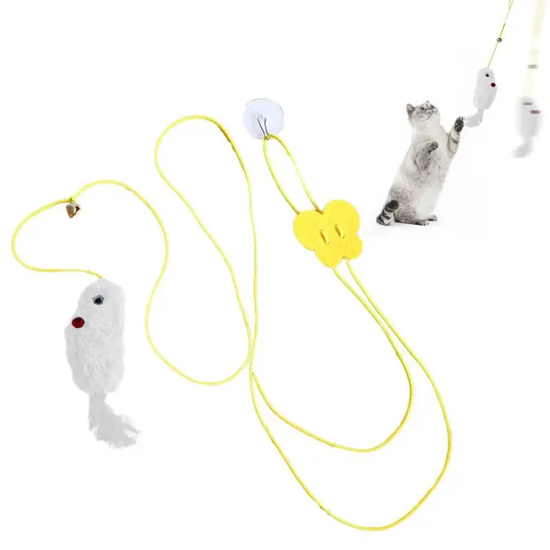 Cat Toy Hray Dvere Dvere Ráme Cat Hray Indoor Cat Cvičenie vstavané analógové myš Pohyb Malý dizajn myši nastaviteľný