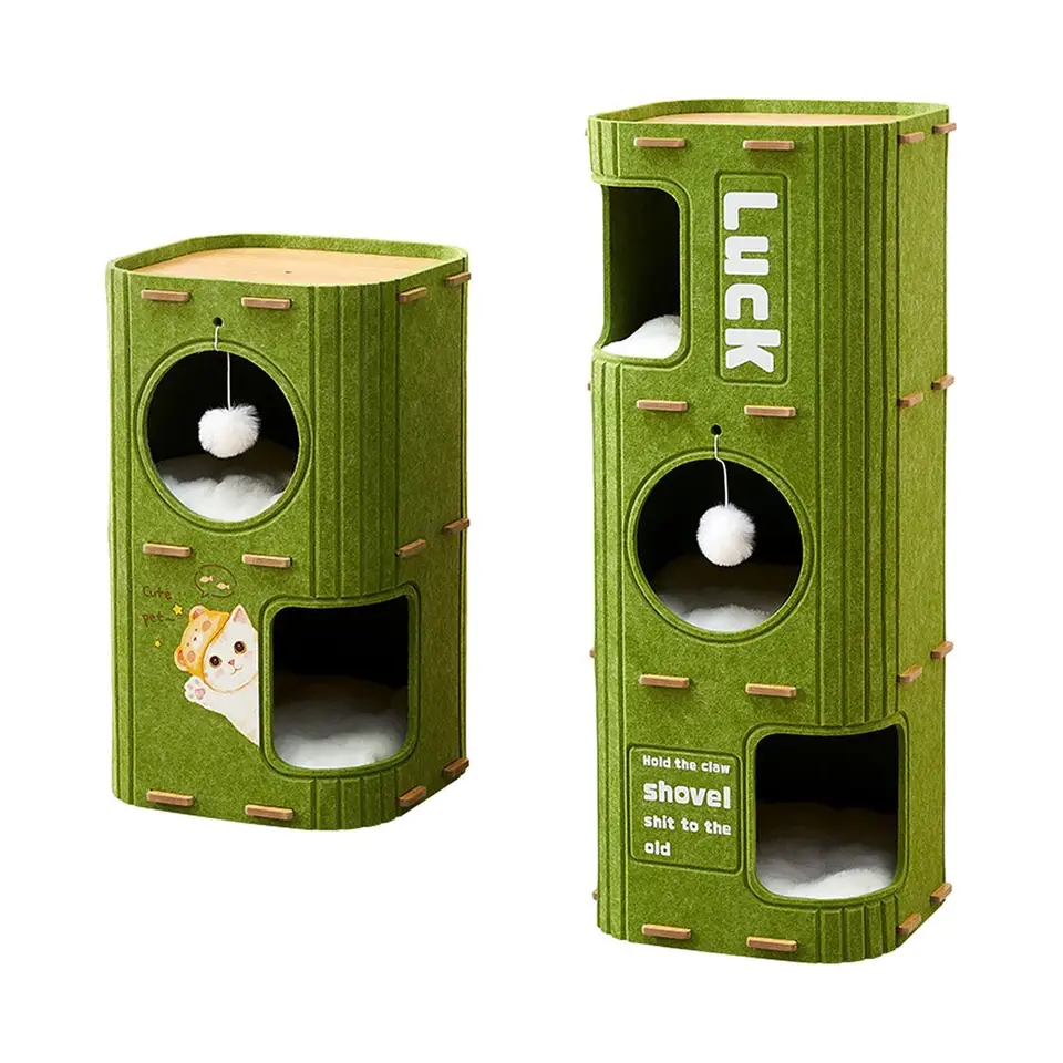 Cat Tree Condo Cozy Cat Cave Bed House House Cute Kitten Condo Hideaway chata pre viacnásobné mačiatko mačiatka pre domáce zvieratá veľké mačiatko