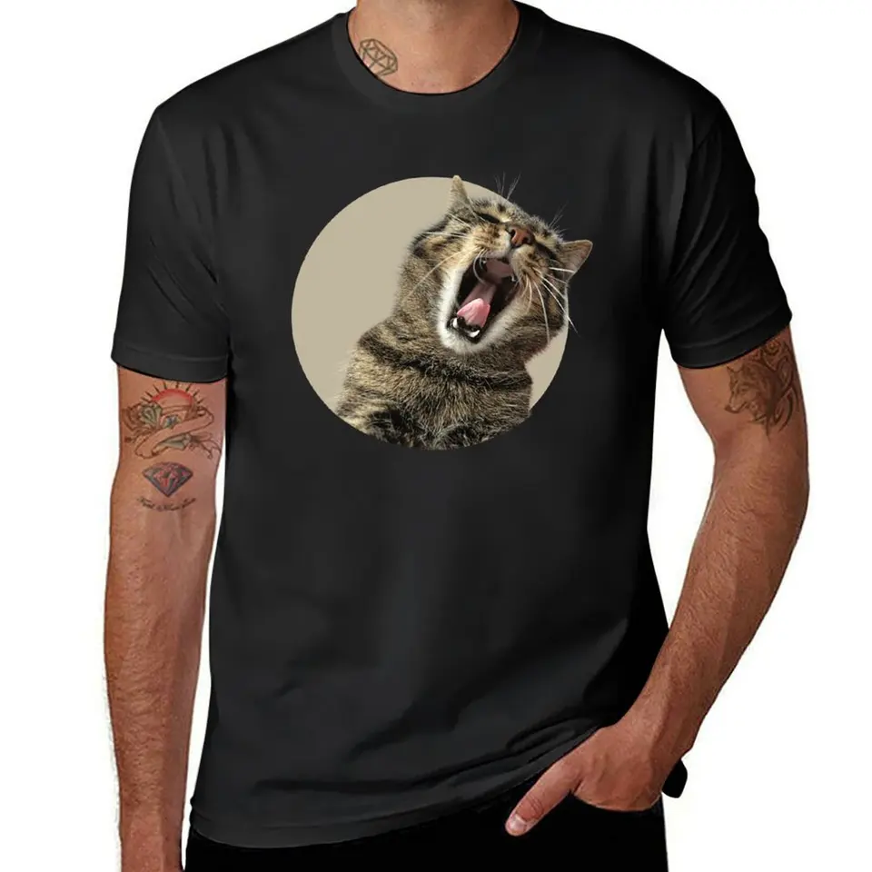 Cat vs Tiger 1, Funny Real Cats Design Tričko New Edition Blacks Plus veľkosti tops mužov oblečenie