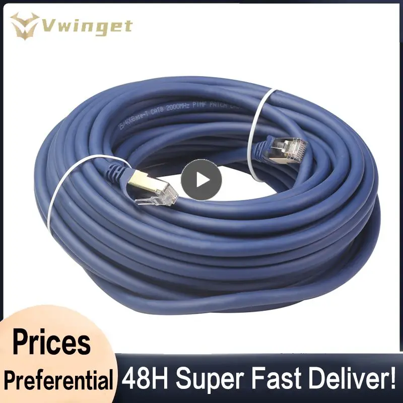CAT5/CAT8 ethernet kábel RJ45 Sieťový kábel CAT 5 LAN CABLA CAT 8 RJ45 PAPPER KADEL 10M/15M/20 m pre ethernet kábla laptopu smerovača laptop ethernet