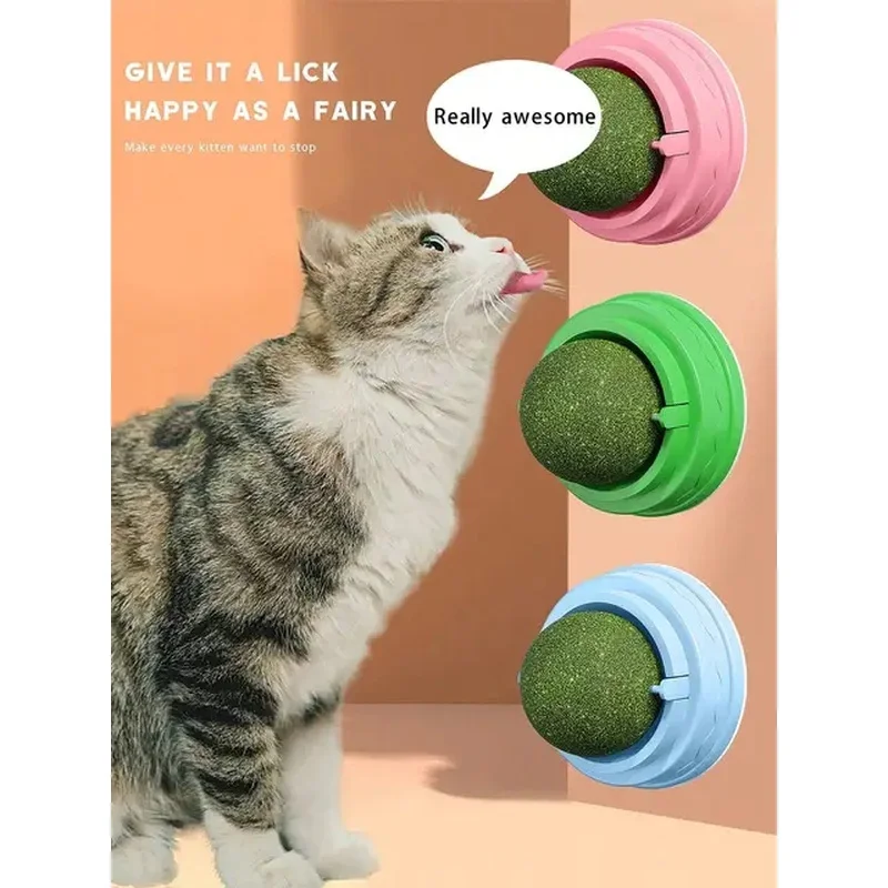 Catnip Playset Spinning sa môže prilepiť na seba-hi červové ovocie drevené drevo napínavé mačky Candy škádlení mačkami hračky mačacie hračky