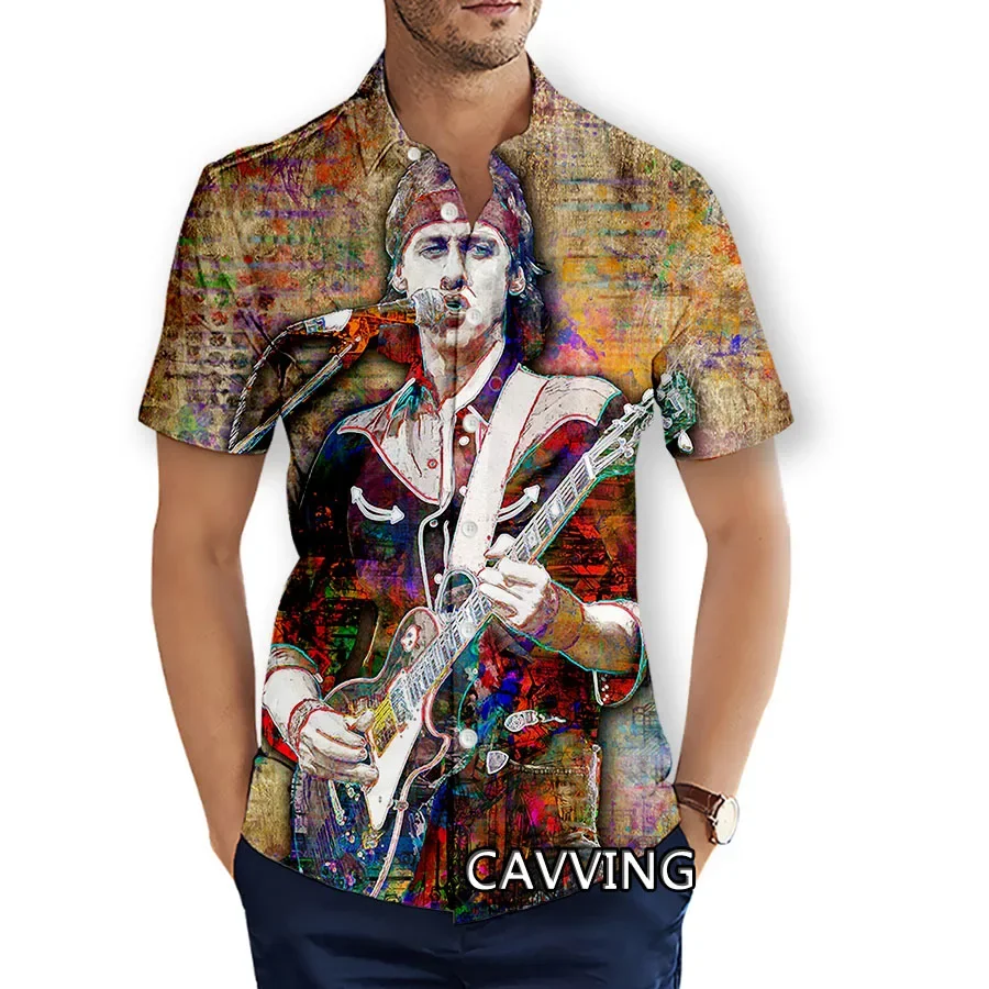 Cavving 3D Print Dire Straits Band Fashion Cast Tirls Pánske /dámske krátke rukávy voľné priedušné košele
