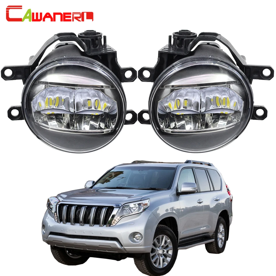 Cawanerl 2 x Auto LED hmlové svetlo 4000lm DRL White Right + vľavo H11 12V pre Toyota Land Cruiser Prado J150 2009 2010 2012 2012 2013 2013