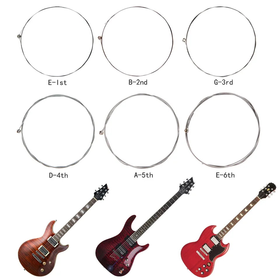 Caye Electric Guitar Strings Carbon Steel EW7300 Akustické gitarové struny náhradné potiahnuté hudobné prístrojové darčeky pre začiatočníkov