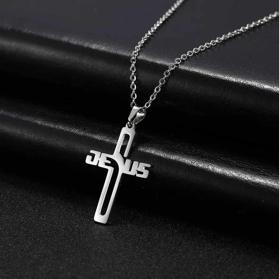 Cazador Ježiš kríž kríž dutého prívesného náhrdelníkov pre ženy Men Christian Chocker Veľkoobchod