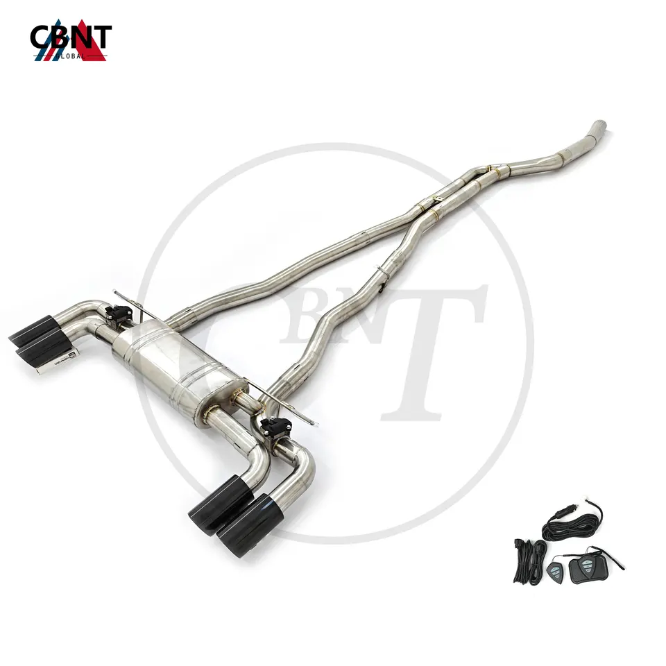 CBNT Valvetronic výfukové potrubie pre BMW 5 Series B58 G30 G31 G38 540I 3,0T ladenie SS304 Kvalita výfukového výfuku Catback tlmič s ventilom