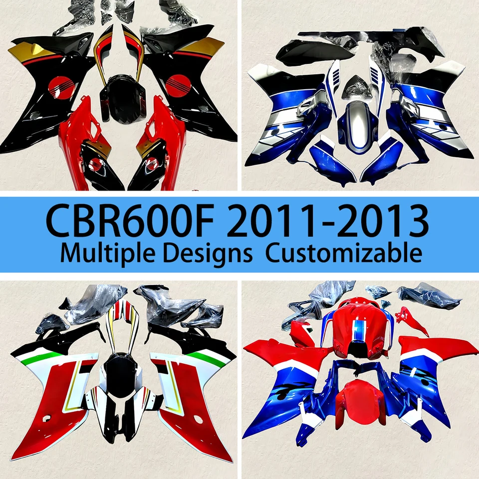 CBR 600F 2011 2012 2013 ABS Fairings pre Honda CBR600F 11 12 13 Motocyklové preteky Prispôsobené vstrekovanie Vysoko kvalitná kapotážna súprava