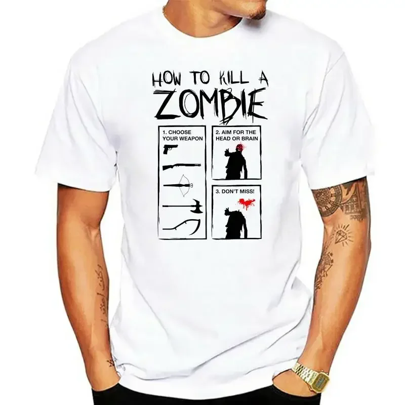 CC04 Cotton T tričko divertente zombie Ako zabiť Uomo Walking Dead Dead Adulto Vestiti Novinky O-Neck topy