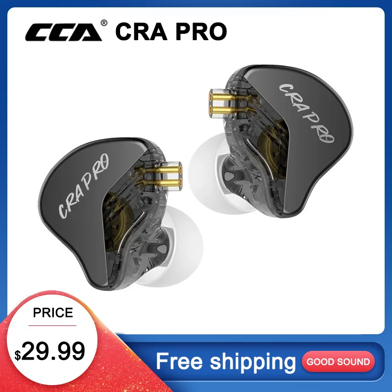 CCA CRA PRO HIFI slúchadlá DLC Diamond DEAPHRAGM DYNAMICKÉ ZARADIE Slúchadlá pre slúchadlá Sports Hudobné náhlavné súpravy 2pin káblové crapro