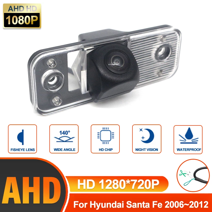 CCD HD AHD WotoProof Fisheye Zadný výhľad kamera pre Hyundai Santa Fe 2006 2007 2008 2009 2010 2011 2012 2012