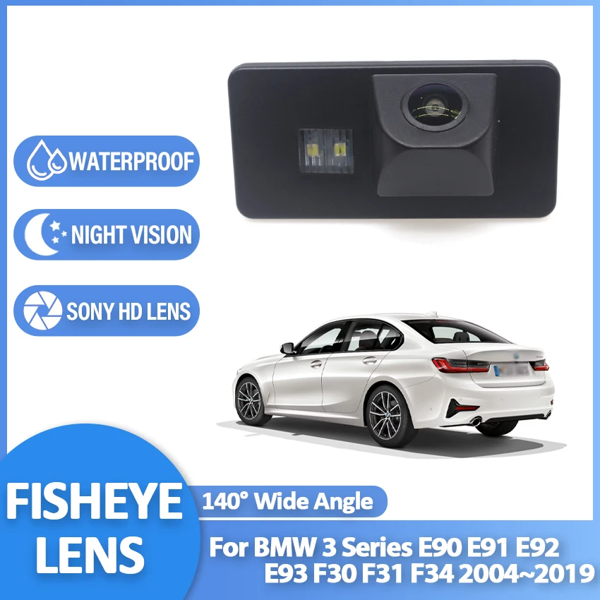 CCD HD Fisheye Zadná kamera pre BMW 3 Series E90 E91 E92 E93 F30 F31 F34 2004 ~ 2018 2019 2019 CAR REVERE MONIVE VISION VISION VISION