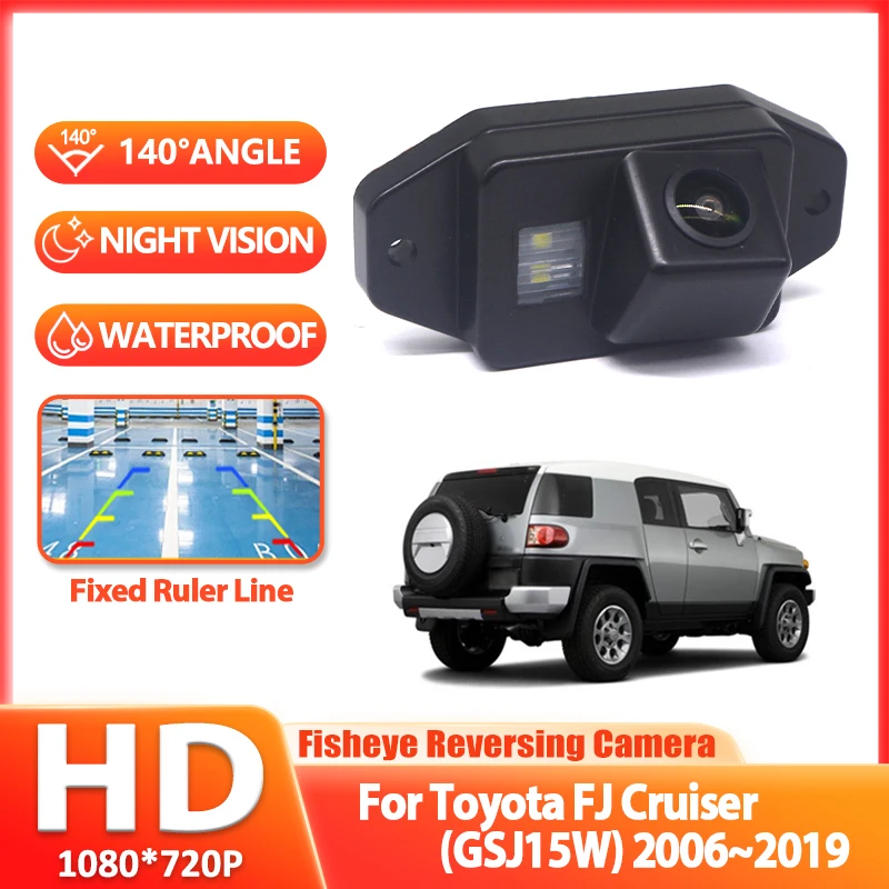 CCD HD Fisheye Zadný pohľad na fotoaparát pre Toyota FJ Cruiser (GSJ15W) 2006 ~ 2018 2019