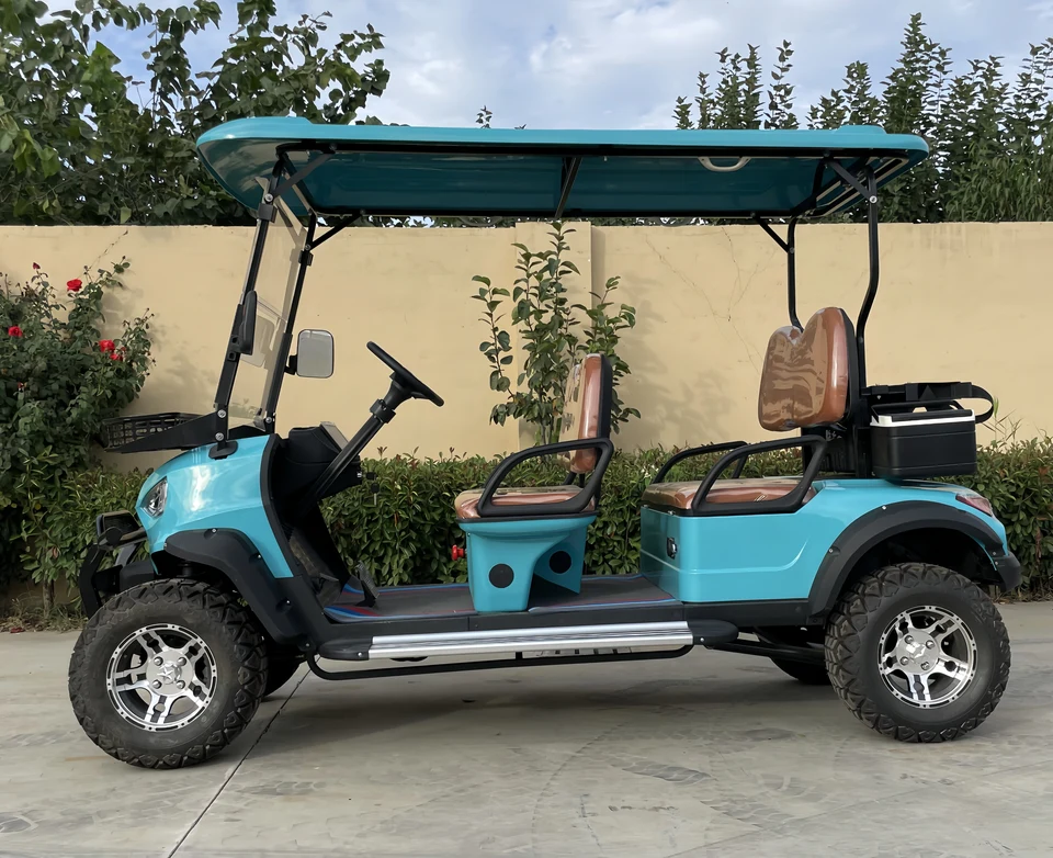 CE certifikovaný vysokokvalitný a vysoký predaj elektrický golfový vozík so 4+2 sedadlami a zadnými sedadlami