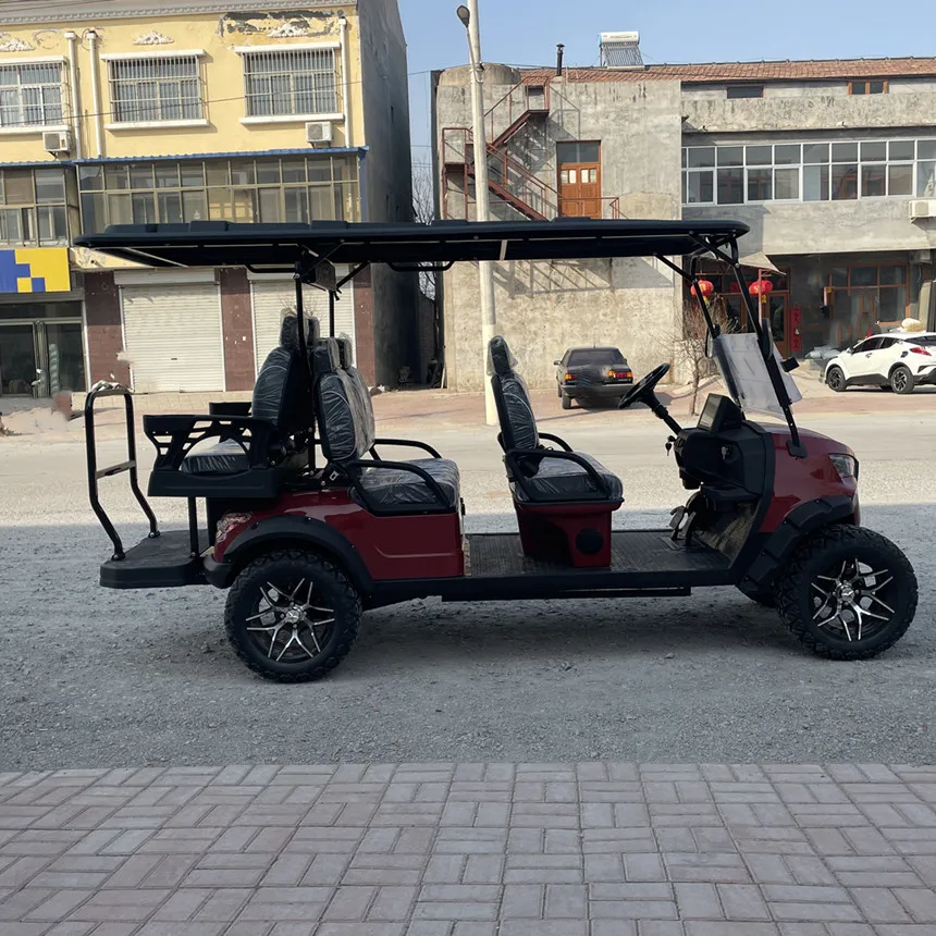CE Of-road olovnatá batéria 48V 72V lítiová batéria Kart 4 People 6 sedadiel Prehliadka autobusu Multifunkčný elektrický golfový košík