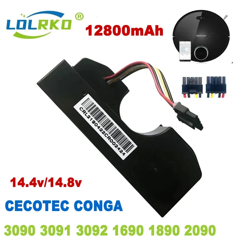 CECOTEC CONGA 3090 3091 3092 1690 1890 2090 Robot vysávač na výmenu batérií Výmena príslušenstva 14,4 voltov 12800 MAH