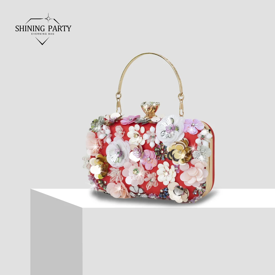 Celebrity Temperament Evening Bag Female 2024 Nová kabelka Cheongsam Kvetina vrecko Všestranná krížová malá štvorcová taška