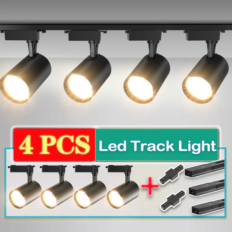 Celá sada 220V LED trať svetlo svietidla osvetľovacia koľajnica 20/40 W Stropná lampa COB pre odevy Obývacia izba Domov