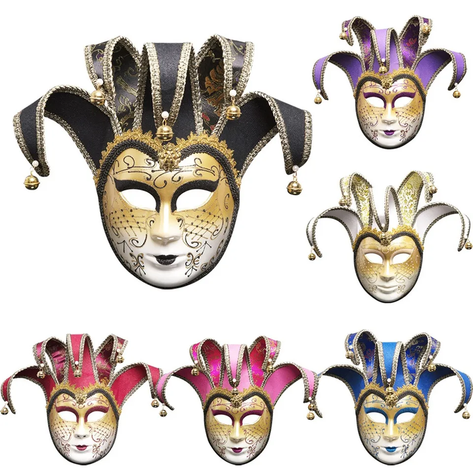 Celá tvár benátska maska ​​maska ​​vianočné halloween mardi gras party loptička