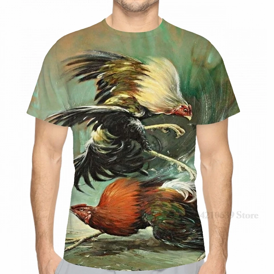 Celé tlač Pelea de Gallos Rooster Fight Fight Fight Men Tričko Dámske módne dievča tričko chlapec Tops Tops Tees