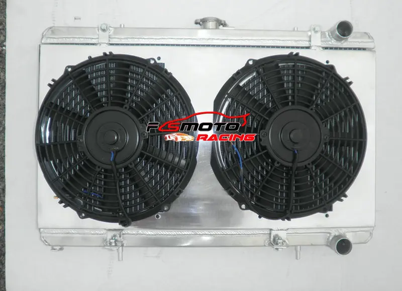 Celý hliníkový radiátor + plášť + ventilátor pre Nissan Silvia S13 CA18Det CA18 Turbo MT Manuál