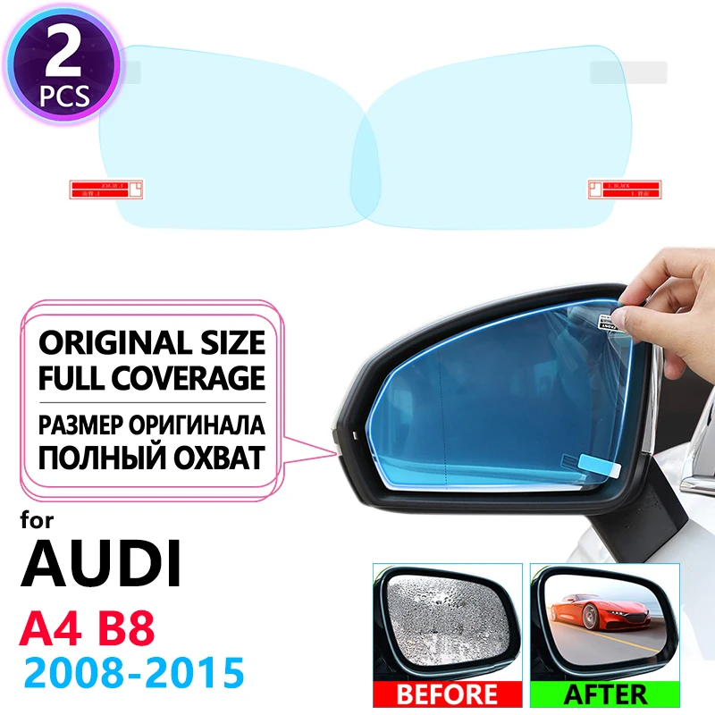 Celý kryt proti hmle Film Rainproof Resepriew Zrkadlá pre Audi A4 B8 S4 2008 ~ 2015 Príslušenstvo pre nálepky na autá 2009 2010 2012 2012 2014