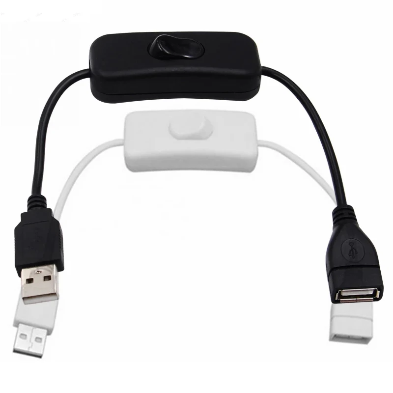 Celý medený materiál ochrana životného prostredia USB kábel muž na ženský zapínanie/vypínanie káblových LED diód LAMP Adaptér USB predlžovací kábel