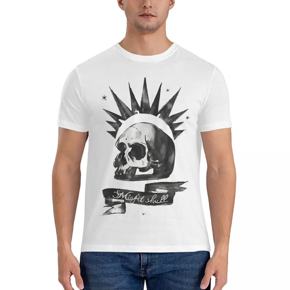 Cena - misfit lebka tričká Men Cotton Novinka Tričko Round Collar Life Is Strange Tees Tops Tops Tops Grafic