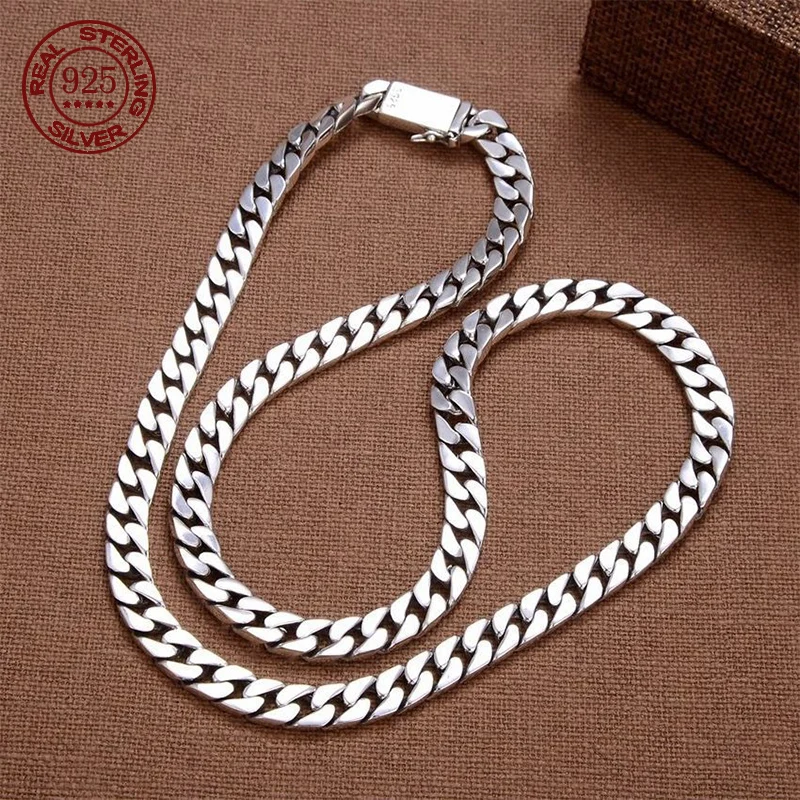 Cena továrne 100% S925 Sterling Silver Punk Náhrdelník Punk S925 Striebro certifikované reťazové a dámske darčeky módnych šperkov