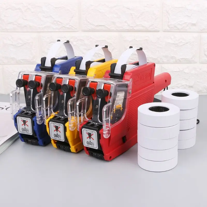 Cenový štítok 10 roliek dvojradové výrobky Predajné ceny označenia pásky nastavené pre MX-6600 labeller Outdoor Použitie